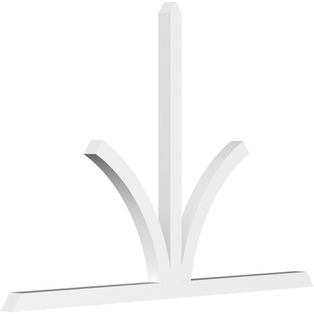 Ekena Millwork Richland Architectural Grade PVC Gable Bracket, 108"W x 72"H x 4"D x 4"F, 16/12 Pitch GBP108X72X0404RIC00